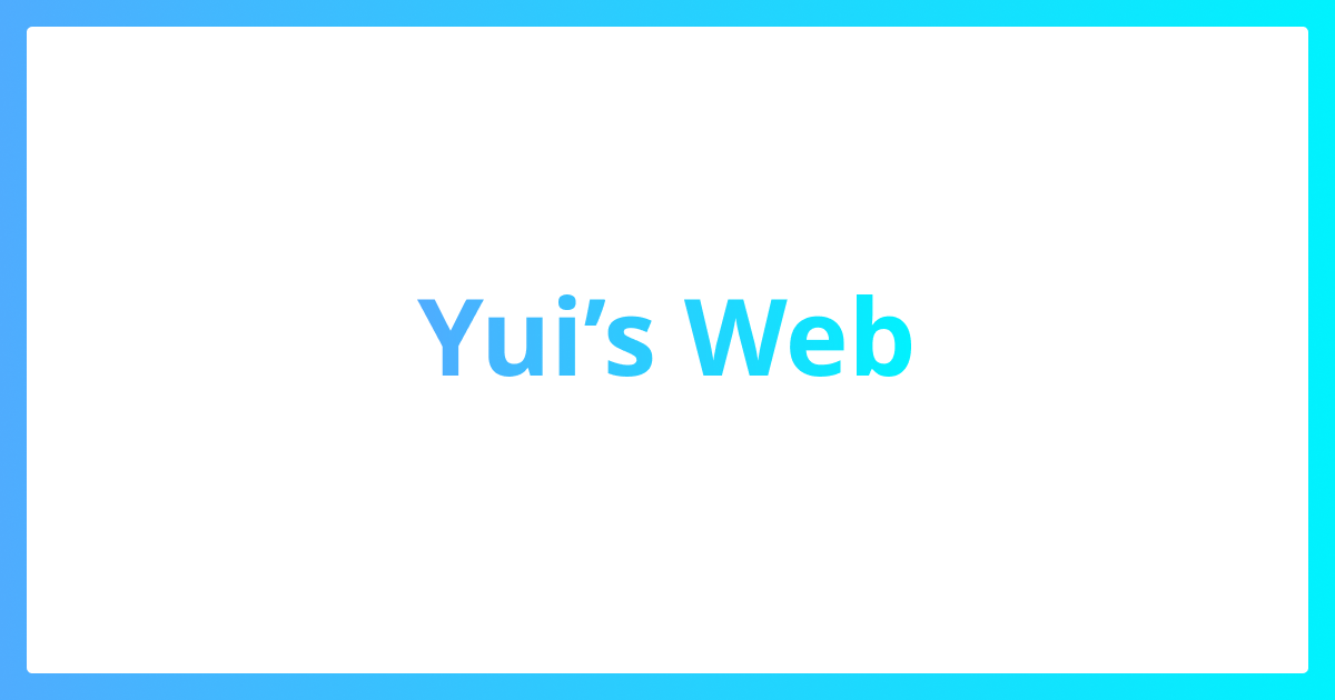 Yui's Web